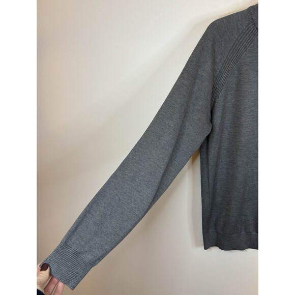 FOOTJOY 1/2 Zip Gray Golf Sweater Men Medium Pullover Performance Stretch Wool - Picture 8 of 12